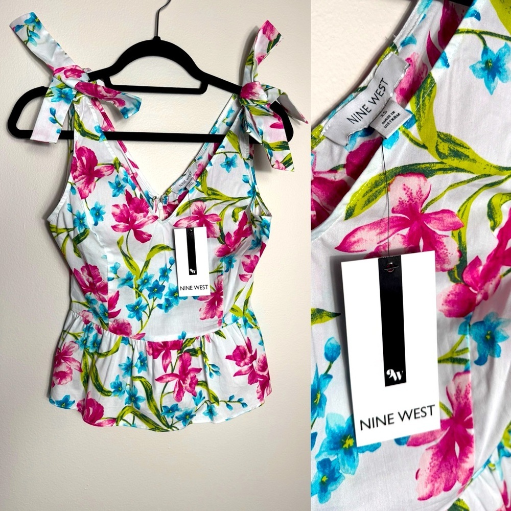 Nine West Floral Sleeveless (new with tag) - Picture 1 of 5